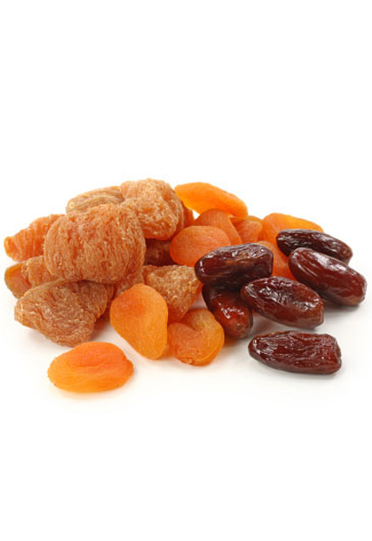 A mix of dried fruits